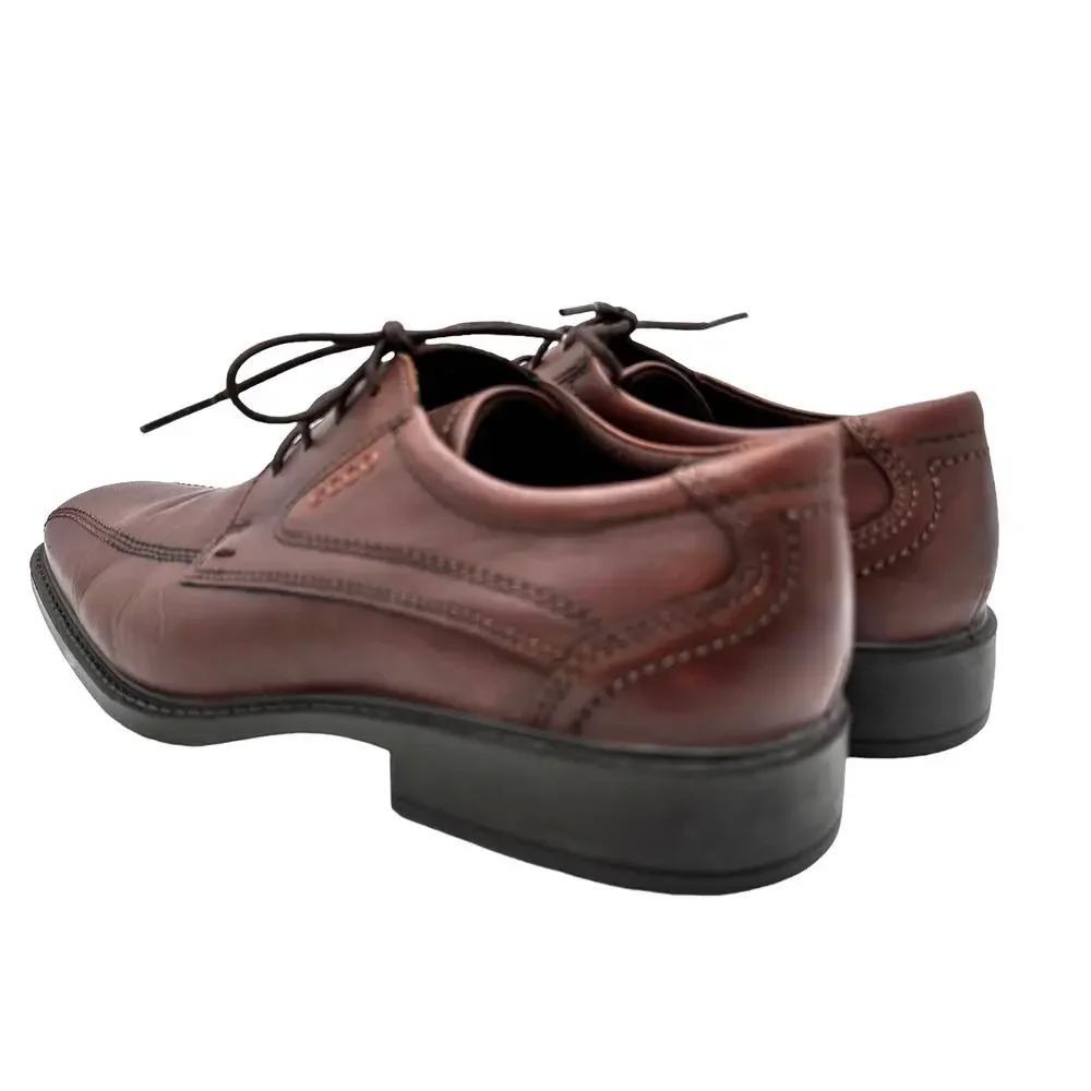 ECCO Men's Sz: 42 / US 8/8.5 Leather Brown Shock Point Lace Up